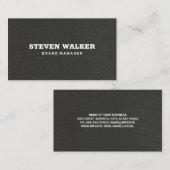 Black Textured Concrete Wall Visitekaartje (Voorkant / Achterkant)
