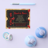 Black Ticket Blood Splatter Haunted House Flyers (Enkel)