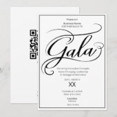 Black Tie Business Gala Invitation (Devant / Derrière)