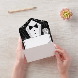 Black Tie Champagne All In One Uitnodiging