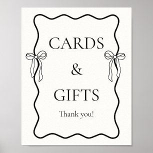 Black Tie de knoop Bridal Shower Kaarten & Cadeaus Poster