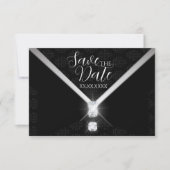 Black Tie Diamanten Save the Date (Voorkant)