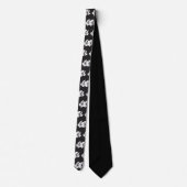 Black tie, floral tie, floral ties for weddings stropdas (Achterkant)