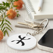 Black TIFINAGH - Berber Tifinagh - Amazigh Tifinag Sleutelhanger (Voorkant Rechts)