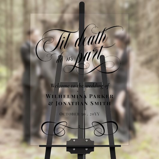 Black Til Death Do Us Part Mariage Welcome