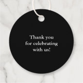 Black Til Death Do us Part Skelet Wedding Round Bedankjes Labels (Achterkant)