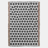 Black Tile Ornamental Minimalist Modern. Deken (Voorkant Verticaal)