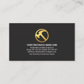 Black Timer Handyman Tools Cirboard Visitekaartje (Achterkant)