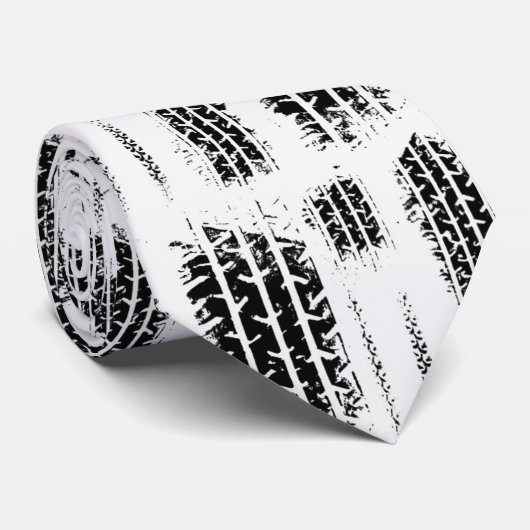 Black Tire Tread op Stropdas (Opgerold)