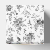 Black Toile Jouy Floral Birthday Party Favor Box Bedankdoosjes (Bovenkant)