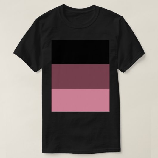 Black Toned to Baker Miller Pink Graphic T-shirt (Design voorkant)