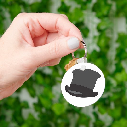 Black Top Hat Sleutelhanger