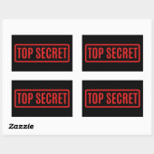 Black Top Secret Rechthoekige Sticker (Vel)