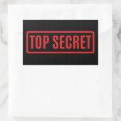 Black Top Secret Rechthoekige Sticker (Tas)
