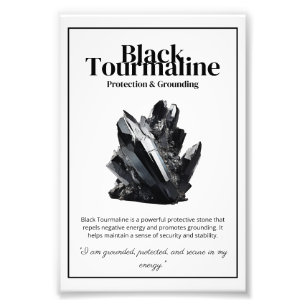 Black Tourmaline Crystal Meaning Poster