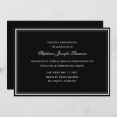 Black Traditional Afstuderen Aankondiging (Voorkant / Achterkant)