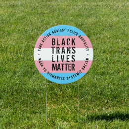 Black Trans Lives Matter Tuinbord