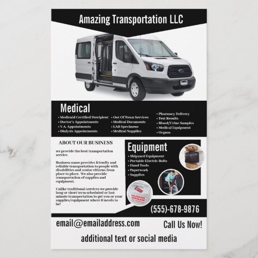 Black Transportation Company Flyer (Voorkant)