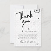 Black Travel Destination Carte de remerciements de (Devant)