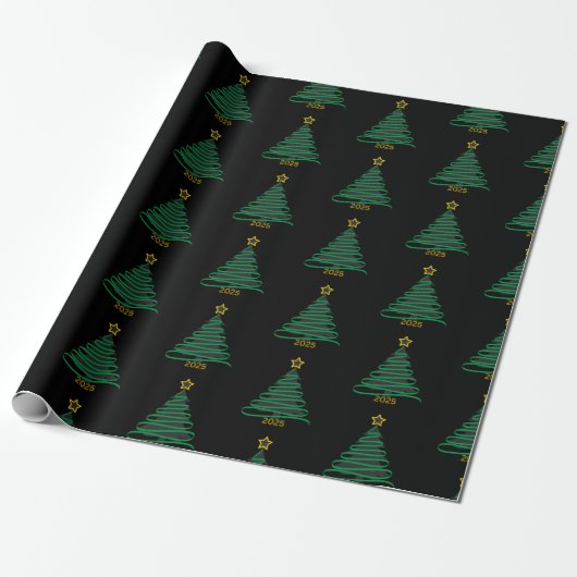 Black Tree Cadeaupapier (Uitgerold)