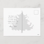 Black Tree kerstminimalist Feestdagenkaart (Achterkant)