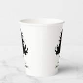 Black Tree Merry Christmas Papieren Bekers (Rechts)