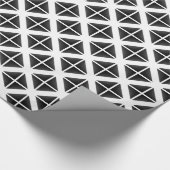 Black Trendy Triangle Pattern Cadeaupapier (Hoek)