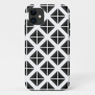 Black Trendy Triangle Pattern iPhone 11 Hoesje