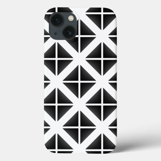 Black Trendy Triangle Pattern Case-Mate iPhone Case (Achterkant)