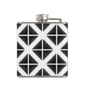 Black Trendy Triangle Pattern Heupfles (Achterkant)