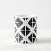 Black Trendy Triangle Pattern Koffiemok (Center)