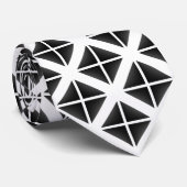 Black Trendy Triangle Pattern Stropdas (Opgerold)