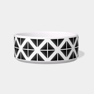 Black Trendy Triangle Pattern Voerbakje