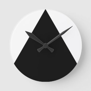 Black Triangle Geometric Ronde Klok
