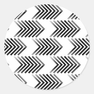 Black Tribal Arrow-patroon Ronde Sticker