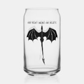 Black Tribal Flight Dragon Fantasy Blikvorm Glas (Voorkant)