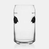 Black Tribal Flight Dragon Fantasy Blikvorm Glas (Links)