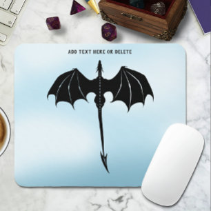 Black Tribal Flight Dragon Fantasy Blue Sky Muismat