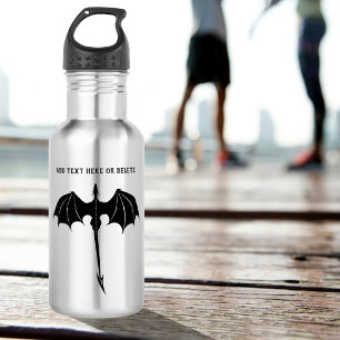 Black Tribal Flight Dragon Fantasy Waterfles