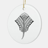 Black Tribal Stingray Manta Ray Keramisch Ornament (Links)