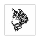 Black Tribal Wolf Rubberstempel (Afrduk)
