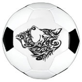 Black Tribal Wolf Voetbal (Gedraaid)