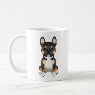 Black Tricolor French Bulldog / Frenchie Cute Dog Koffiemok