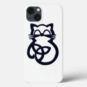 Black Trinity Knot Celtic Cat iPhone 8/7 Hoesje