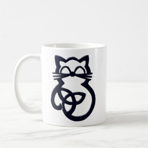 Black Trinity Knot Celtic Cat Mok