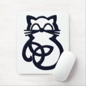Black Trinity Knot Celtic Cat Mousepad Muismat (Met muis)