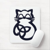 Black Trinity Knot Celtic Cat Mousepad Muismat (Met muis)