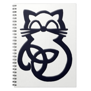 Black Trinity Knot Celtic Cat Notitieboek