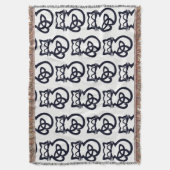 Black Trinity Knot Celtic Cat Throw Blanket Deken (Voorkant Verticaal)