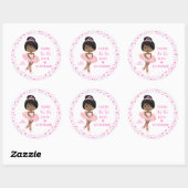 Black Tu Tu Cute Ballerina Ronde Sticker (Vel)